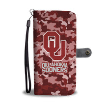 Load image into Gallery viewer, Gorgeous Camo Pattern Oklahoma Sooners Wallet Phone Cases