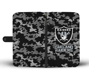 Gorgeous Camo Pattern Oakland Raiders Wallet Phone Cases