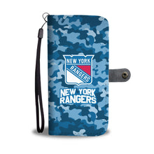 Load image into Gallery viewer, Gorgeous Camo Pattern New York Rangers Wallet Phone Cases