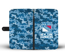 Load image into Gallery viewer, Gorgeous Camo Pattern New York Rangers Wallet Phone Cases