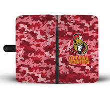 Load image into Gallery viewer, Gorgeous Camo Pattern Ottawa Senators Wallet Phone Cases