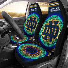 Load image into Gallery viewer, Unique Magical And Vibrant Notre Dame Fighting Irish Car Seat Covers