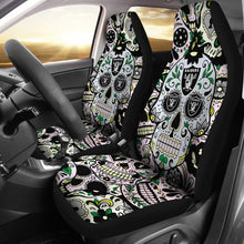 Load image into Gallery viewer, Party Skull Oakland Raiders Car Seat Covers