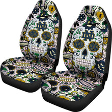 Load image into Gallery viewer, Party Skull Notre Dame Fighting Irish Car Seat Covers