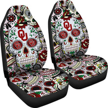 Load image into Gallery viewer, Party Skull Oklahoma Sooners Car Seat Covers